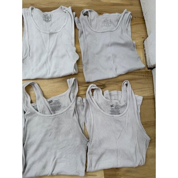 Hanes men’s size small white tank tops pack of 8 - Picture 4 of 12